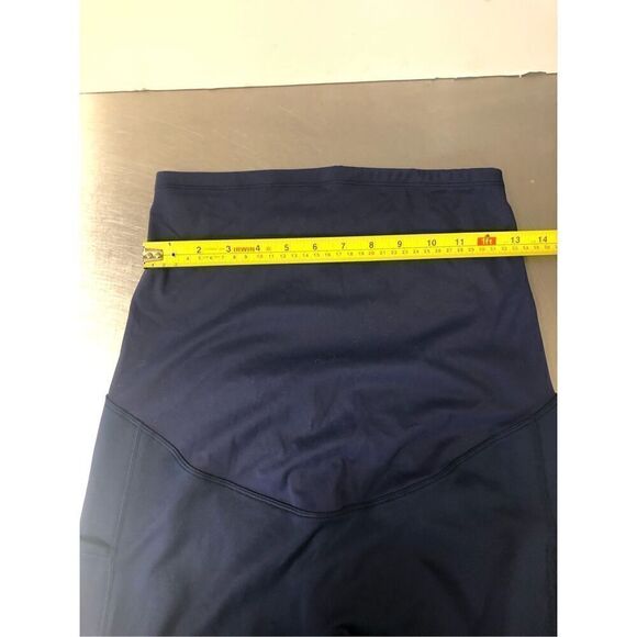 Poshdivah Women’s Navy Blue Activewear Maternity Pants Leggings with Pockets Siz - Picture 4 of 6